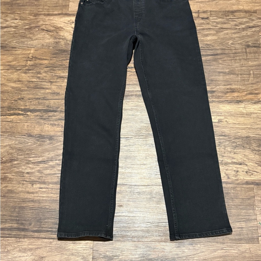 Lands End Boys Husky 14/16 Classic Black Jeans